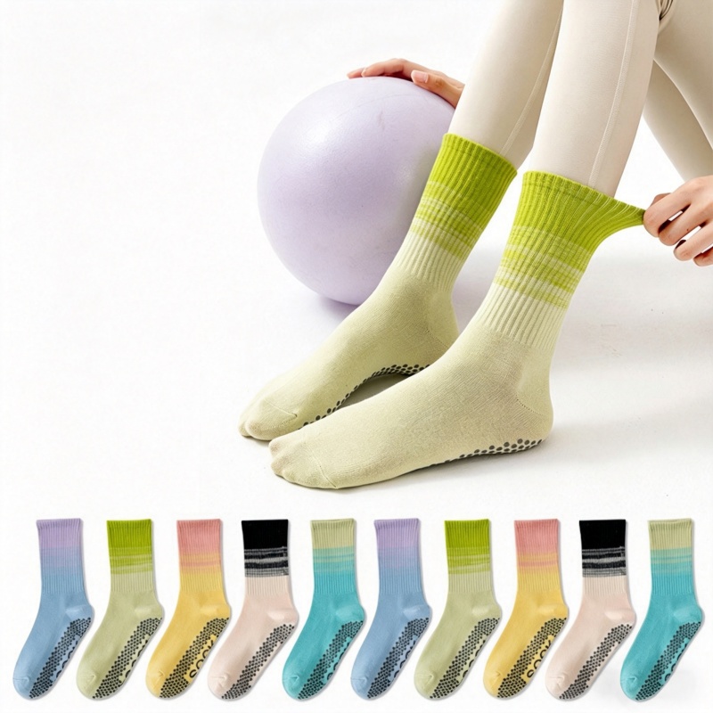 Pilates Yoga Grip Socks - Dreamlikelin 1 Paar Damen-Yoga-Socken, Wadenlange Socken