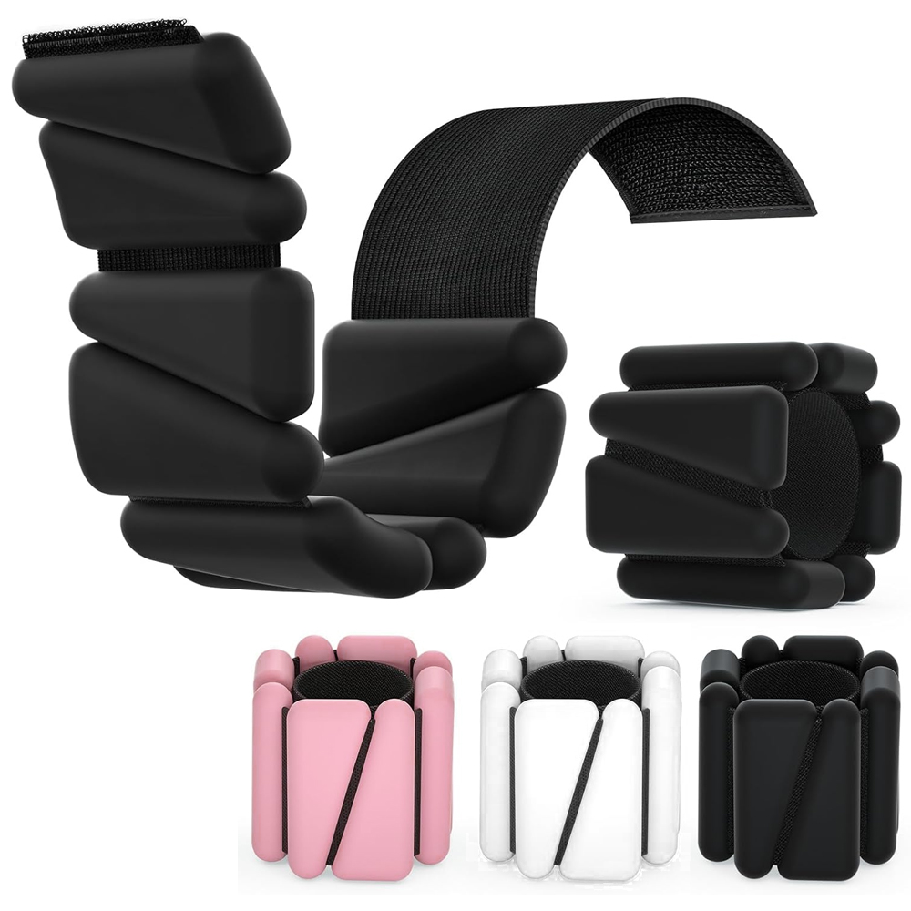 Pilates Yoga Barre - 2LBS/4LBS Verstellbare Silikon-Knöchel- und Handgelenkgewichte für