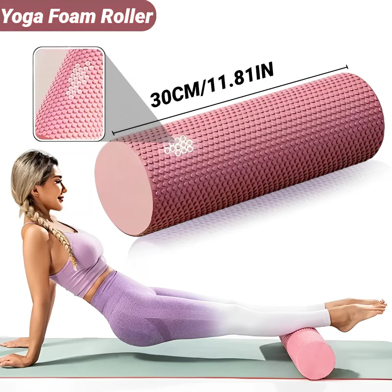 Pilates Yoga Wheel - Sechseckige Yoga-Rolle: EVA-Schaumstoffzylinder (Durchmesser 9,5cm, Länge