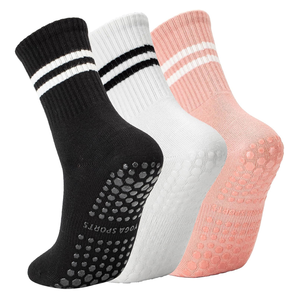 Pilates Yoga Barre - Yoga-Pilates-Socken mit Griffen für Damen, rutschfeste