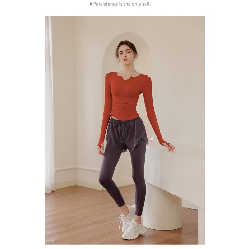 Pilates Yoga Morning - Yoga-Anzug für Damen, professionelles Fitness-Sport-Top, Herbst