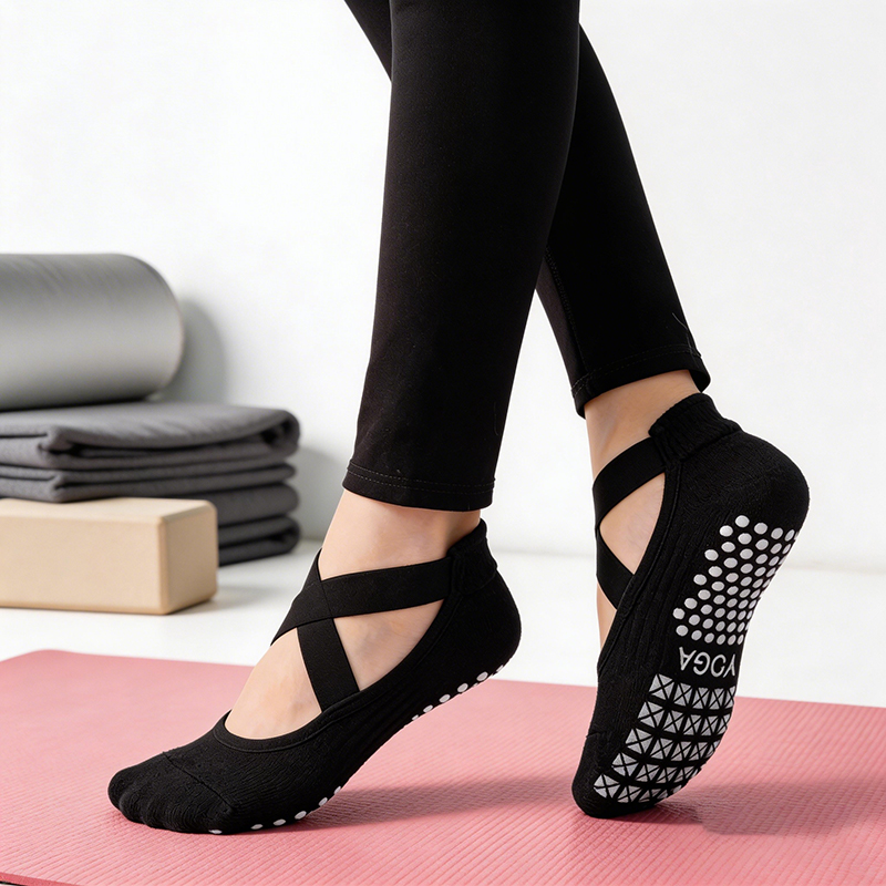 Pilates Yoga Grip Socks - Damen Rutschfeste Yoga-Socken Silikon Indoor Baumwolle