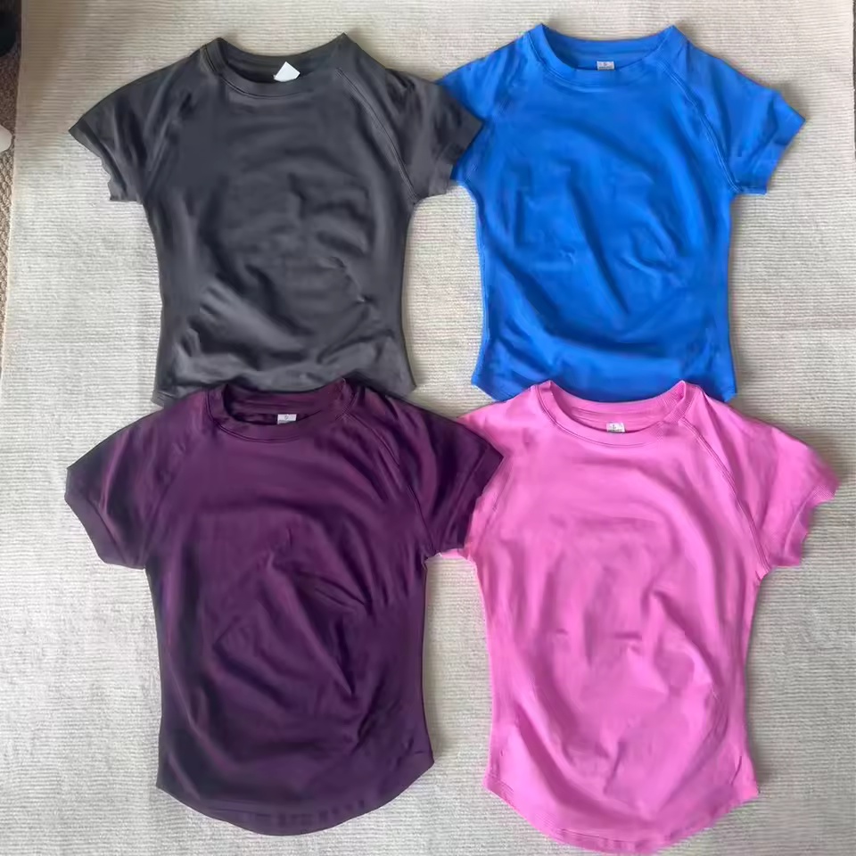 Yoga Strap Cotton - Sport-Shirt für Damen Fitness Impact Kurzarm-Top
