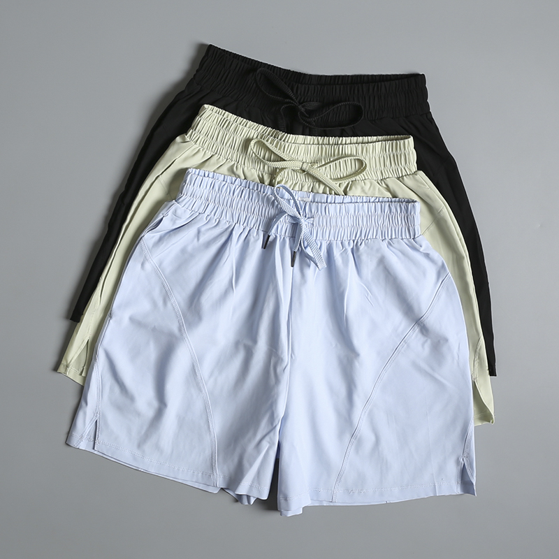 Pilates Yoga Morning - Fitness-Shorts mit hoher Taille für Damen,