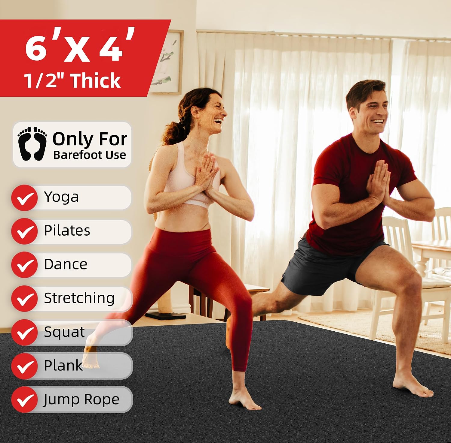 Extra große Yogamatte 72x48 od – Pilates Yoga Or Gym Bewertung und Preis