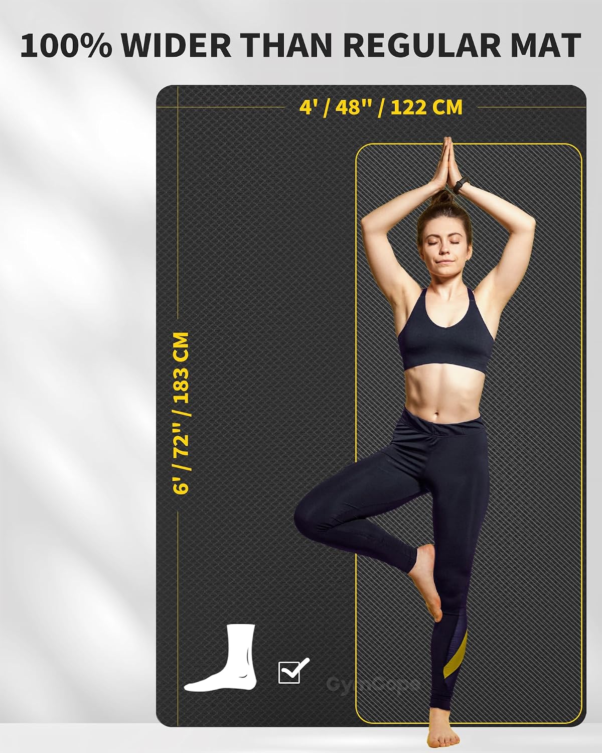 Extra große Yogamatte 72x48 od – Pilates Yoga Or Gym Bewertung und Preis