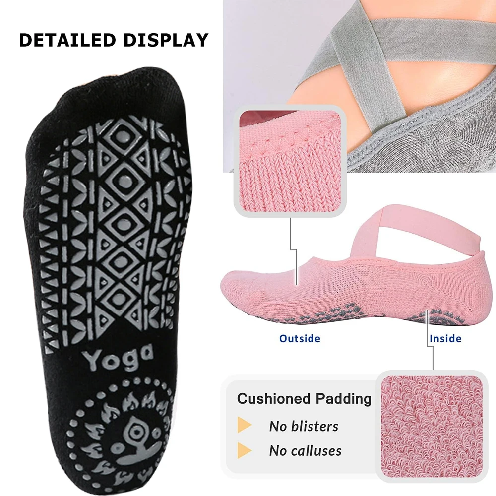 1 Paar Yoga-Socken für Frauen  – Pilates Yoga Barre Bewertung und Preis
