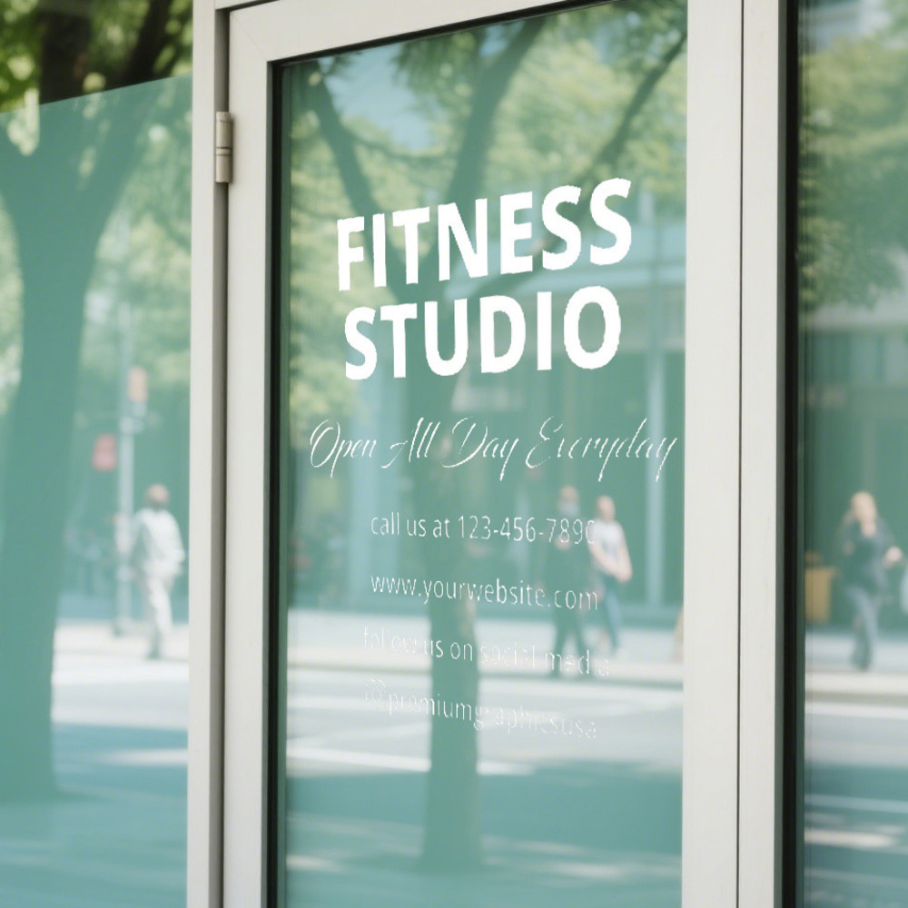 Anpassbarer Studio-Fensteraufk – Pilates Yoga Or Gym Bewertung und Preis