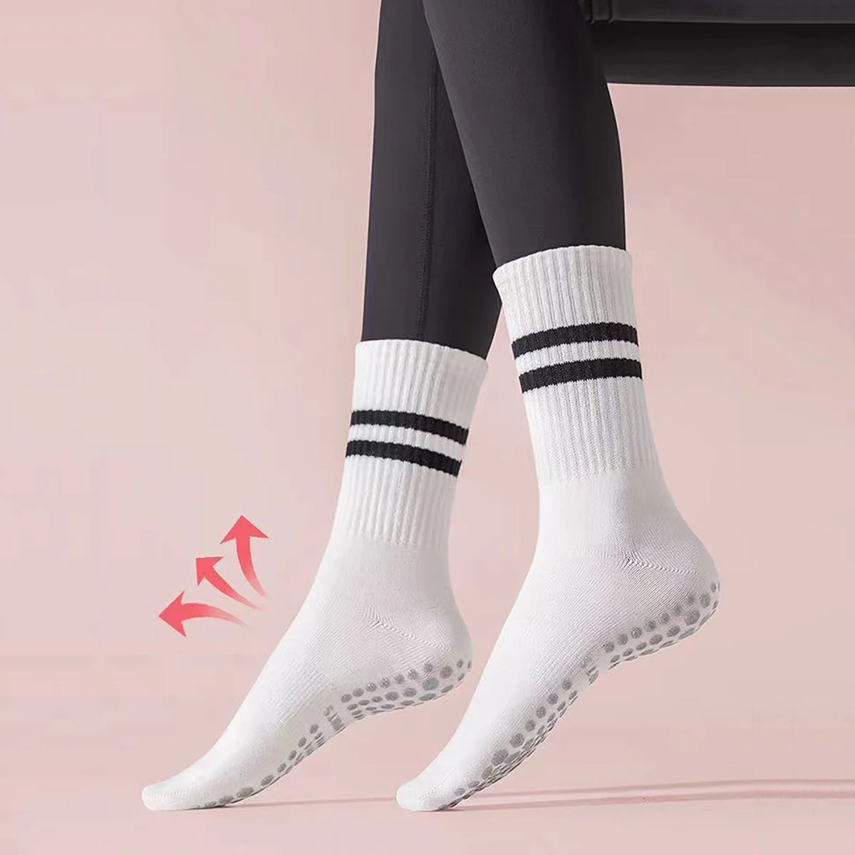 3 Paar lange Yoga-Socken mit G – Pilates Yoga Barre Bewertung und Preis