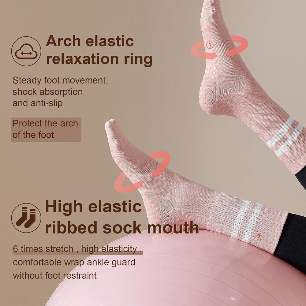 Yoga-Pilates-Socken mit Griffe – Pilates Yoga Barre Bewertung und Preis