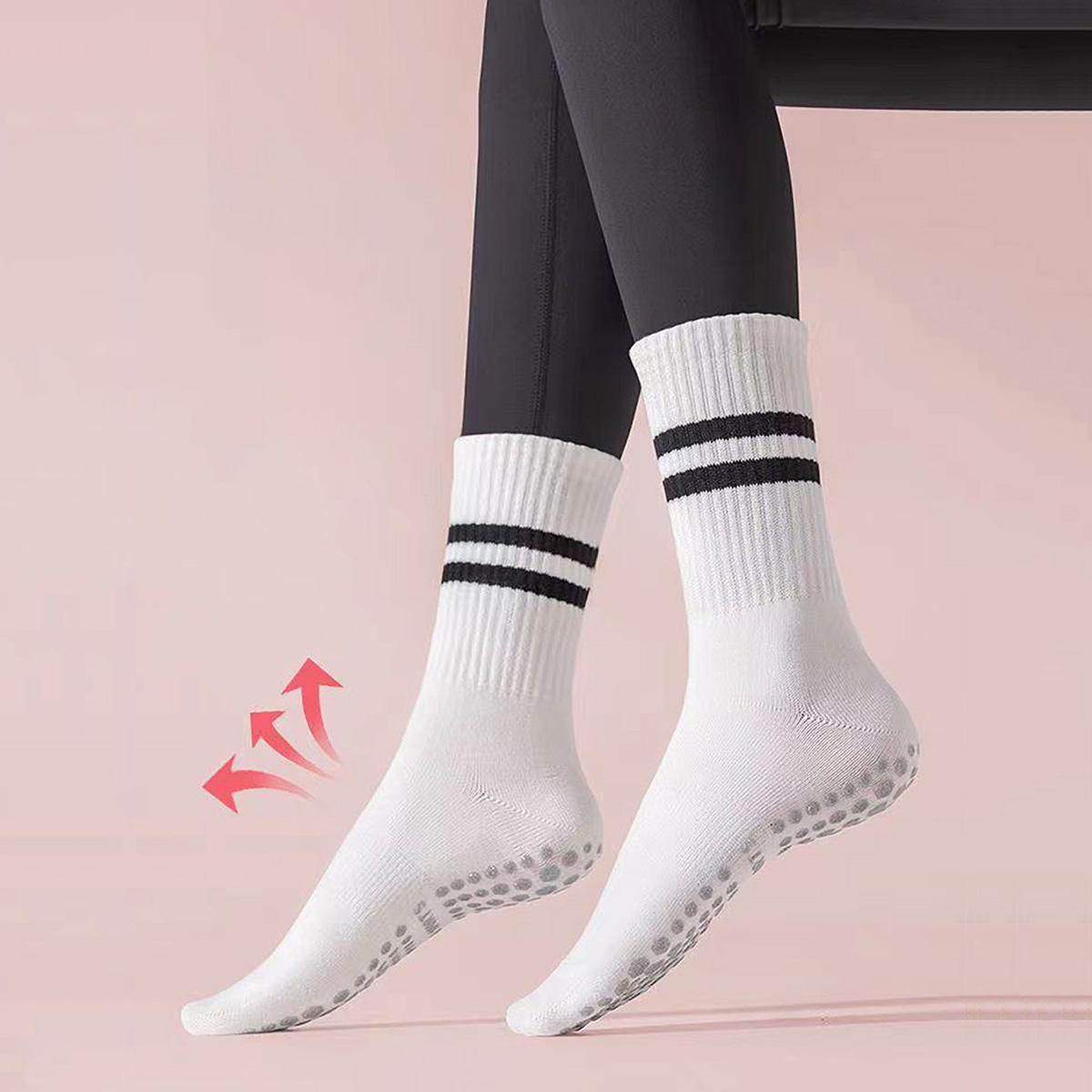 3 Paar lange Yoga-Socken mit G – Pilates Yoga Barre Bewertung und Preis