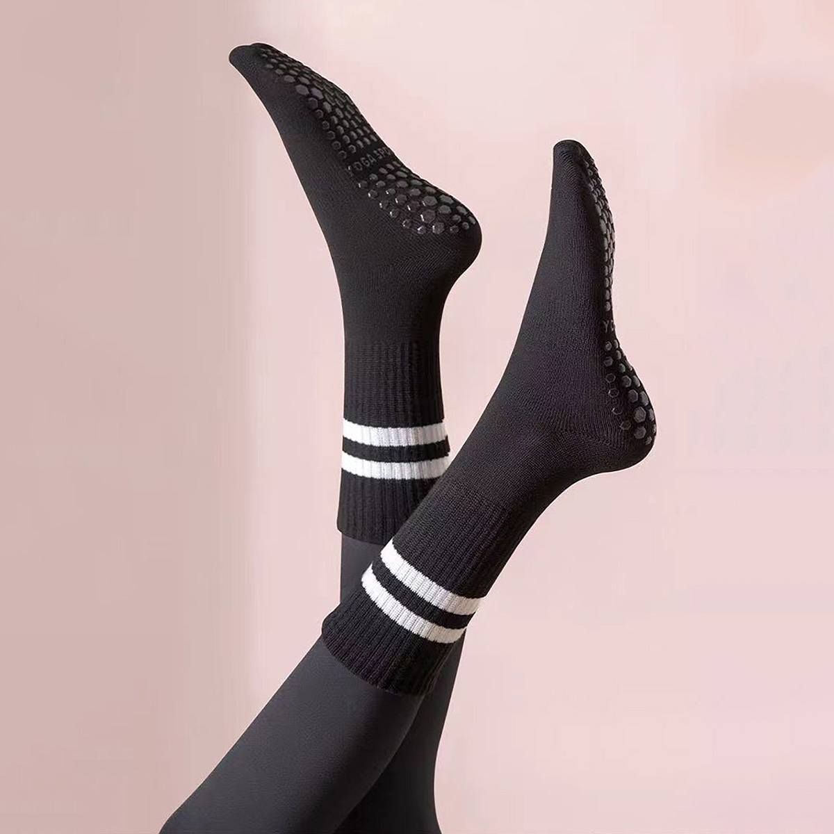 3 Paar lange Yoga-Socken mit G – Pilates Yoga Barre Bewertung und Preis